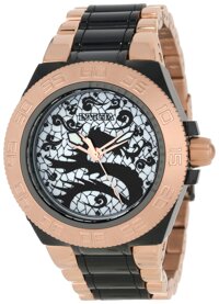 Invicta Men's 11550 Subaqua Sport Black Dragon Dial 18k Rose Gold Ion-Plated Stainless Steel and Black Resin Watch