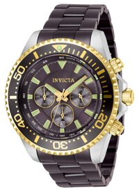 Invicta Men's Pro Diver Quartz Watch with Stainless Steel Strap, Light Brown, 22 (Model: 27477)