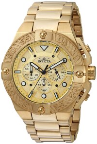 Invicta Men's Pro Diver Quartz Watch with Stainless-Steel Strap, Gold, 25 (Model: 25830)