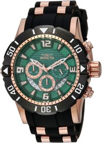 Invicta Men's Pro Diver Stainless Steel Quartz Diving Watch with Polyurethane Strap, Two Tone, 26 (Model: 23712)
