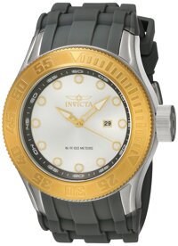 Invicta Men's Pro Diver Stainless Steel Quartz Watch with Silicone Strap, Grey, 26 (Model: 22241)