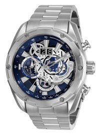 Invicta Men's Speedway Quartz Watch with Stainless Steel Strap, Silver, 26 (Model: 30037)