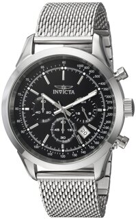 Invicta Men's Speedway Quartz Watch with Stainless Steel Strap, Silver, 22 (Model: 24208)