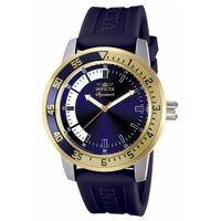 Invicta Signature II Blue Dial Blue Rubber Steel Mens Watch 7464