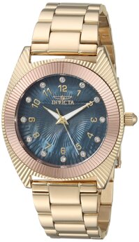 Invicta Women's Angel Quartz Watch with Stainless Steel Strap, Gold, 19.7 (Model: 29611)