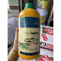iodin cho cá hàng của vimedin chai 1 lít.loại bỏ các tác nhân gây bệnh ảnh hưởng tới vật nuôi