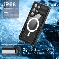 IP68 Real Waterproof Case For Samsung S24 Ultra S24 Plus S24+ Swimming Casing Underwater Diving Outdoor Sports Dropproof Full Protection Cover for Galaxy S23 Ultra S23+ Swim Casing