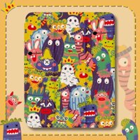 [ipad Air 4] thích hợp cho ipad 2021 pro11 cartoon graffiti demon gen9 / 8/7 10,2in triple fold air4 / 5 10,9 air1 / 2 gen5 / gen6 9,7 với khe cắm bút gen 10 2022 mini 4 5 7,9 ipa