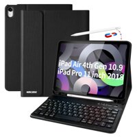 iPad Air 4th Generation Case with Keyboard iPad 10.9 2020 Keyboard Case with Pencil Holder Bluetooth Keyboard Cover Case for iPad 11 Pro 2018, iPad...