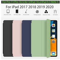 Ipad Mini 6 2021 ipad 10.2 2019 / 2020 / 2021 Pro 10.5 Mini 1 2 3 10.2 Air 3 9.7 2017 / 2018 Ba Vỏ Thông Minh Gấp Tự Động Ngủ / Đánh Thức Vỏ Mềm Silicon Có Giá Đỡ Bút