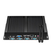 IPC Intel Core i5-3317U Industrial Mini PC 4x COM RS232 Gigabit Ethernet Support Win XP Win10 Linux X86 Thin Client