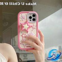 Iphone 11 12 pro max iphone 13 14 pro max case 3d stereo star bracket girl case dễ thương vỏ bọc silicon mềm