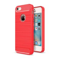 IPhone 5 s Se cực Chải Sợi Carbon Slim Armor Mềm Lưng Điện Thoại TPU Full Dành Cho Apple iPhone 5/ 5 s/SE-quốc tế [bonus]