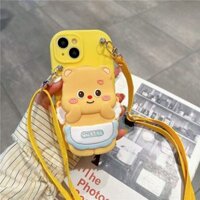 Iphone [Túi Gấu Bơ] Ốp Điện Thoại Xuất Hiện Cao Cấp Cho IPhone7 7Plus X XR XS IPhone11 12 13 14 15 Plus Pro Max