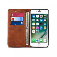 iPhone Xs Max XR X 6 6s 7 8 Plus Calf Leather Flip Case Cover Card Holder Wallet - Brown iPhone 66s