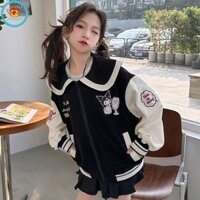 Iq Angel Áo khoác có khóa kéo in hình hoạt hình dễ thương cho bé gái Thời trang mùa xuân thu