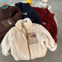 Iq Angel Áo khoác trẻ em Mùa đông Bé trai và Bé gái Cổ đứng Áo khoác Cotton thêu Nhật Bản cho bé