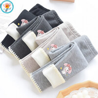 Iq Angel Girls 'mùa thu đông lông bông siêu dày co giãn ấm quần legging hoạt hình dễ thương