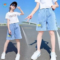 IQ Angel  quần short bé gái   Quần Jeans Lửng Thời Trang Dành Cho Bé Gái quần jean cho bé gái