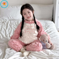 Iq Angel Trẻ Em homewear Mùa Thu Đông Đệm Bé Trai Và Bé Gái Bộ Đồ Ngủ Mềm Mại Và Thoải Mái Hai Bộ