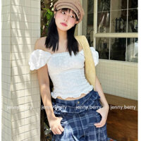 Irene Top - Áo ống nữ trễ vai thô boi tay bồng áo quây ngực croptop cho nữ