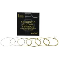 Irin 6Pcs Acoustic Guitar Strings Replacement Full(0.3-1.1Mm)Steel Core Copper Alloy Wound With End Ball Medium Tension