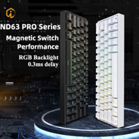 Irok ND63 PRO Công tắc từ tính Bàn phím cơ Hot Swap RGB Chơi game có dây 0,02mm Lớp SOCD Bàn phím Kích hoạt nhanh