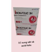 IROM_FoLic 3H hộp 30 viên nang mềm bổ sung sắt và acid folic giảm thiếu máu do thiếu sắt