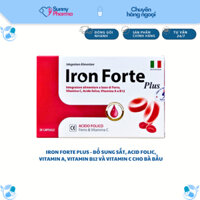 Iron Forte Plus - Bổ sung Sắt, acid folic, vitamin A, vitamin B12 và vitamin C cho bà bầu (30 viên)
