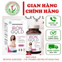 IRON GOLD-BỔ SUNG SẮT HỮU CƠ NHẬP KHẨU Ý-ACID FOLIC-CHIẾT XUẤT ÓC CHÓ-DHA-GIÚP TÁI TẠO HỒNG CẦU-GIẢM NGUY CƠ THIẾU MÁU