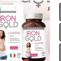 IRON GOLD-BỔ SUNG SẮT HỮU CƠ NHẬP KHẨU Ý-ACID FOLIC-CHIẾT XUẤT ÓC CHÓ-DHA-GIÚP TÁI TẠO HỒNG CẦU-GIẢM NGUY CƠ THIẾU MÁU