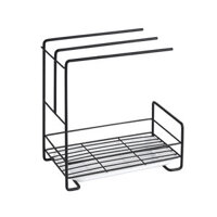 Iron Painted Kitchen Sink Stand Wall Mounted Rag Sponge Storage Rack Accessories Orgainzer Tools Gadget Container Shelf