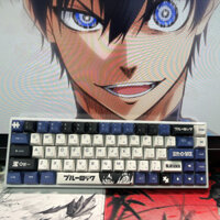 Isagi Yoichi Keycap Cherry Profile PBT Thuốc nhuộm năm mặt thăng hoa Mad 68 Wooting Mechanical Keycaps Cá nhân hóa Cool BLUE LOCK Anime Nhật Bản Keycap cho 60 / 64 / 68 / 75 / 84 / 87