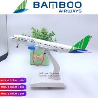 [ishop268] [giá sỉ] Bamboo airways 20cm,16cm máy bay mô hình kim loại sáng trang trí - Bộ sưu tập - Mua hàng an tâm