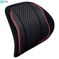 Isita Đệm thắt lưng ô tô, Massage thắt lưng Hỗ trợ thắt lưng Gối thắt lưng ghế ô tô, Hạt gỗ đa năng Ice Silk Hỗ trợ thoáng khí Eo Pad Home