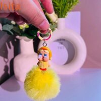 Isitaftb Đổ Xô Crybaby Móc Khóa, Silica Gel Sang Trọng Bóng Đầm Búp Bê Móc Khóa, Sáng Tạo Màu Kẹo Handmade Túi Quyến Rũ Hoạt Hình Dây Chuyền Điện Thoại Trang Trí