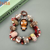 Isitaftb Đổ Xô Crybaby Móc Khóa, Silica Gel Sang Trọng Bóng Đầm Búp Bê Móc Khóa, Sáng Tạo Màu Kẹo Handmade Túi Quyến Rũ Hoạt Hình Dây Chuyền Điện Thoại Quà Tặng