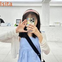 Isitaftb Hàn Quốc Băng Đô, Thêu Ngọt Emis Tóc, Cá Tính Thường Ngày Thương Hiệu Thời Trang Kẻ Sọc Tóc Vòng Dạo Phố