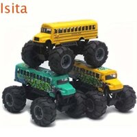 Isitaftb Kéo Lại Đồ Chơi Ô Tô, Đúc Kim Loại Bánh Xe Lớn Mô Hình Xe Buýt Trường Học, Quà Tặng Sinh Nhật Tỉ Lệ 1: 43 Mô Phỏng Quán Tính Đồ Chơi Xe Buýt Trường Học Bộ Sưu Tập Đồ Chơi