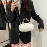 Isitaftb Panda Túi sang trọng, Túi đeo chéo cừu động vật, Dây chuyền dễ thương Túi đựng búp bê dung tích lớn Túi đeo vai ngoài trời