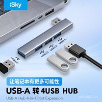 iský Docking Station USB Hub gắn bên phải Bộ chuyển đổi USB sang USB 3.0 Docking Station Laptop 4 trong 1 HUB Type-C sang 4 USB cho chuột bàn phím