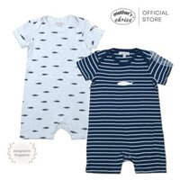 IT10533 [3-12M] Body đùi cho bé sơ sinh Mother's Choice - 2 chiếc romper cộc tay cotton mềm mại