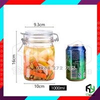 ITALY-Hũ thủy tinh nắp cài FIDO - Bormioli Rocco - 1000ml - Siêu kín hơi - Glass jar with airtight lid