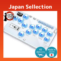 ITEFDTUTNE Slim Wireless Arcade Controller with RGB LED Lights - 2024 Upgrade Version for PC, PS4, PS3, Switch, and Steam Deck, featuring Hot-Swap, Turbo Function, and 16 Buttons, Silent Operation, Japanese Manual Included.- Direct from Japan