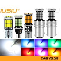 Iusiu 2 Chiếc T10 LED T15 S25 1156 1157 Đuôi Phanh Ngược Đèn T20 7440 7443 BA15S BAY15D Xe Tín Hiệu Đỗ Xe P21W W21W P21 W21 5W Xe Máy Tự Động Dừng Đèn 4014 DRL 12V