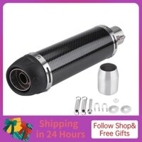 Iuxishop 51 mm Motorcycle Exhaust Muffler Pipe  Universal Modified Carbon Fiber Adapter Accessory muffler car Kit