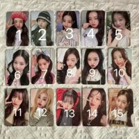 Ive Fu Zhang Yuanying Photocard Bộ sưu tập tai thỏ Vườn mới Phiên bản màu xám đặc biệt Mặt tròn Pinch tròn Mũ hồng tròn Hàng hóa chính hãng Photocard