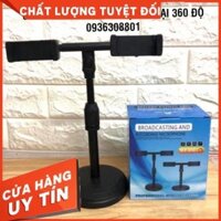 ivn171 Giá đỡ 2 điện thoại LiveStream, xem Video (không đèn, không giá kẹp Mic)