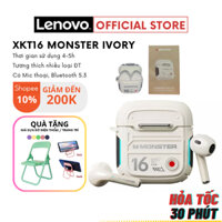 [IVORY] Tai nghe Bluetooth Monster XKT16 - Âm thanh nổi Hi-Fi - Pin khỏe - màu kem