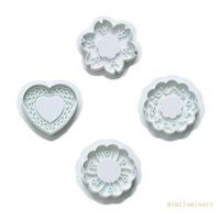 Ivy 4 Trái Tim Hoa Cắt Bánh Quy Có Thể Bấm Bánh Quy Khuôn Ngày Lễ Bánh Quy Fondants Bánh Quy Tem Ngày Lễ Đảng Supplie